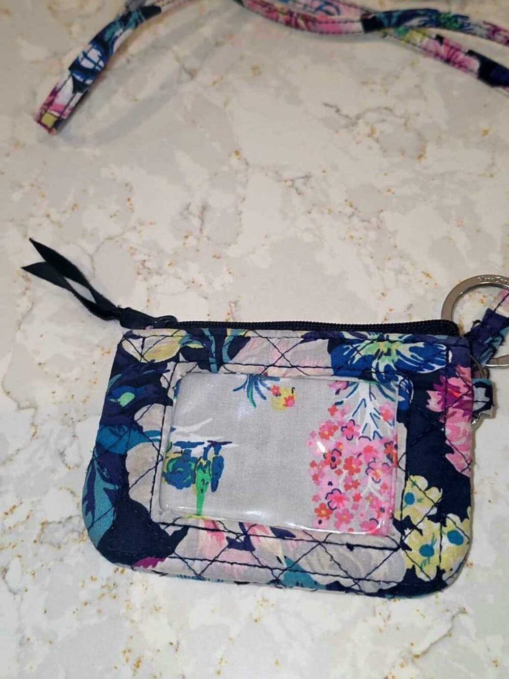 Vera Bradley Multicolor Floral Quilted Backpack w/Bonus UD Holder 17x14", EUC - Picture 5 of 16
